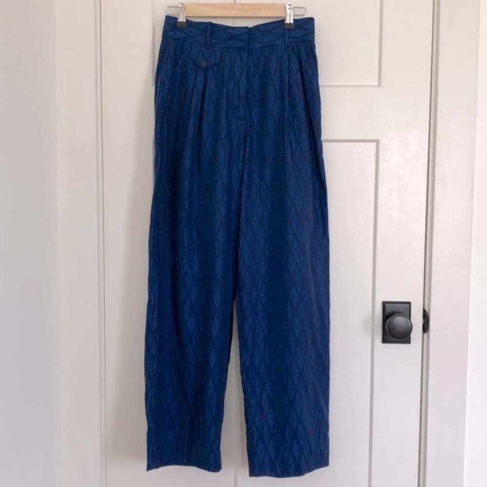 & Other Stories Blue Patterned Trousers